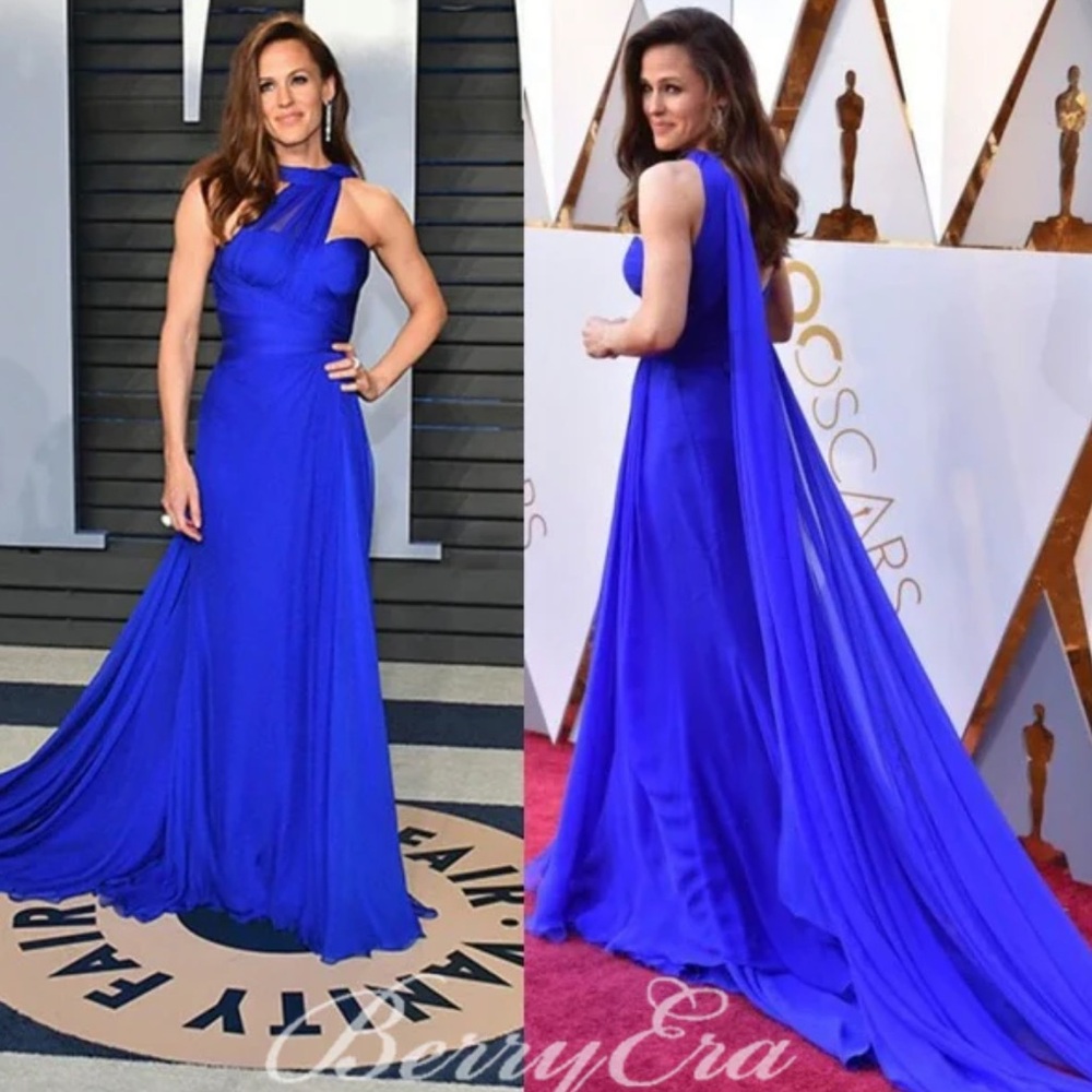 Jennifer garner long blue dress size M new